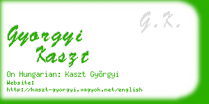 gyorgyi kaszt business card